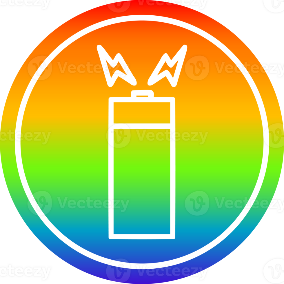 battery circular in rainbow spectrum png