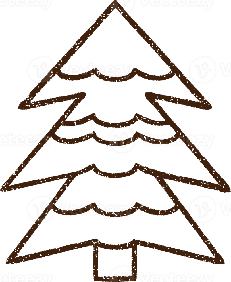 dessin au fusain d'arbre d'hiver png