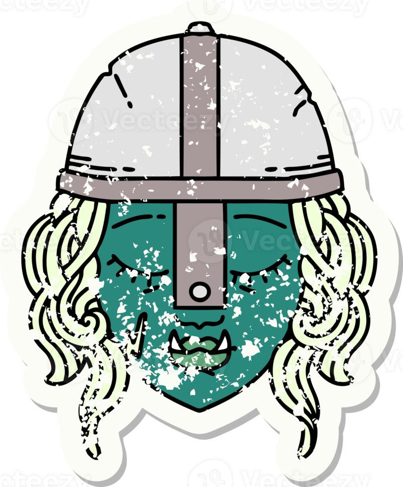 orc fighter character face illustration png