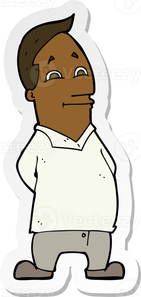 sticker of a cartoon friendly man png
