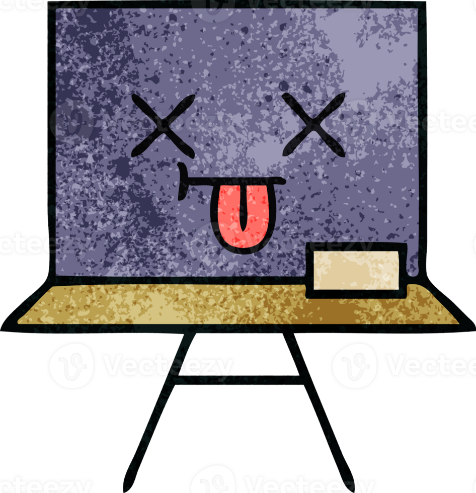 retro grunge texture cartoon chalkboard png