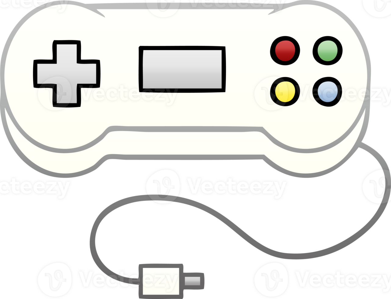 gradient shaded cartoon game controller png