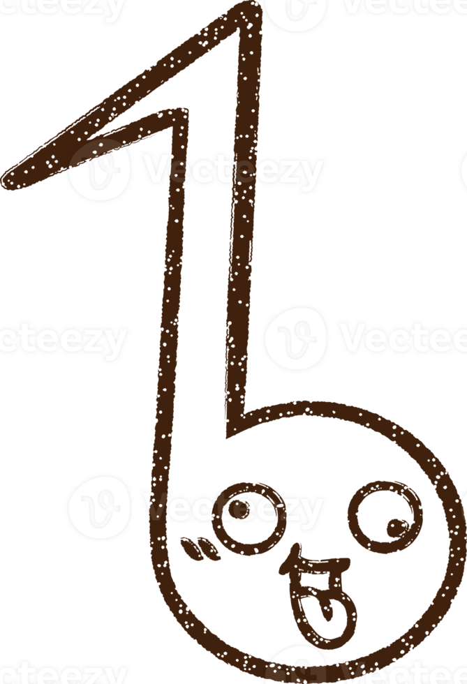 Music Note Charcoal Drawing png