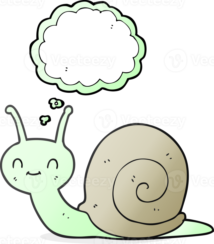 thought bubble cartoon cute snail png