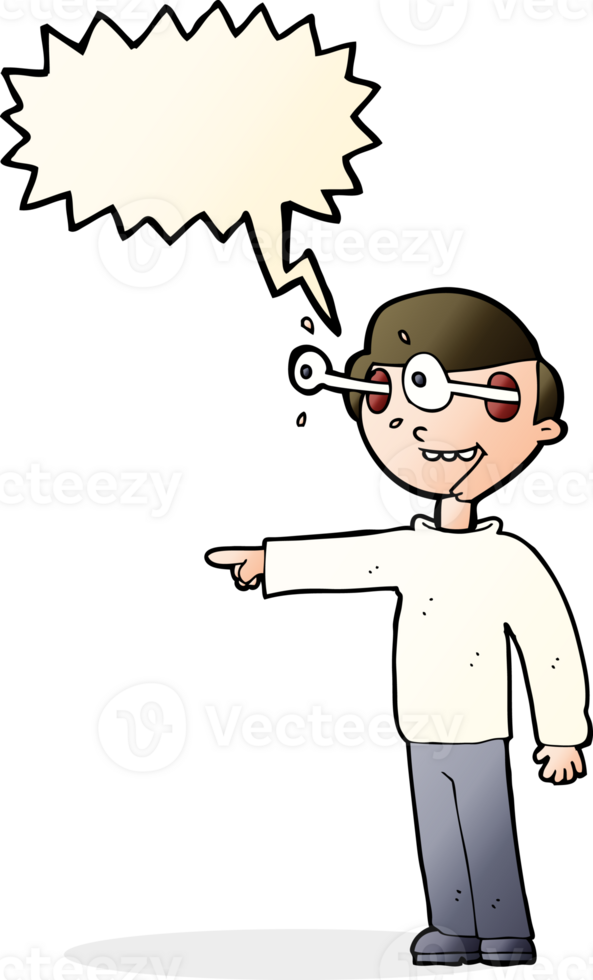 cartoon staring man with speech bubble png