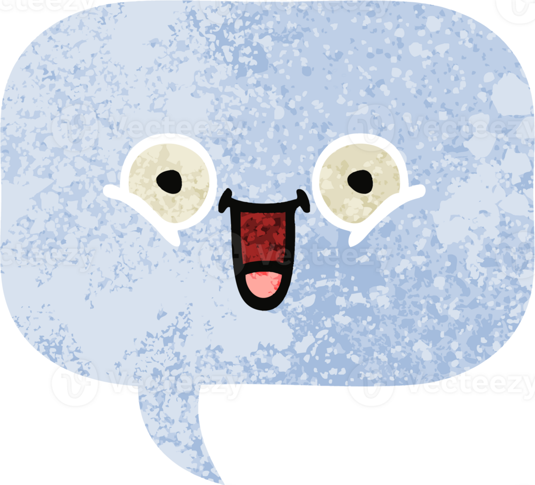 retro illustration style cartoon speech bubble png