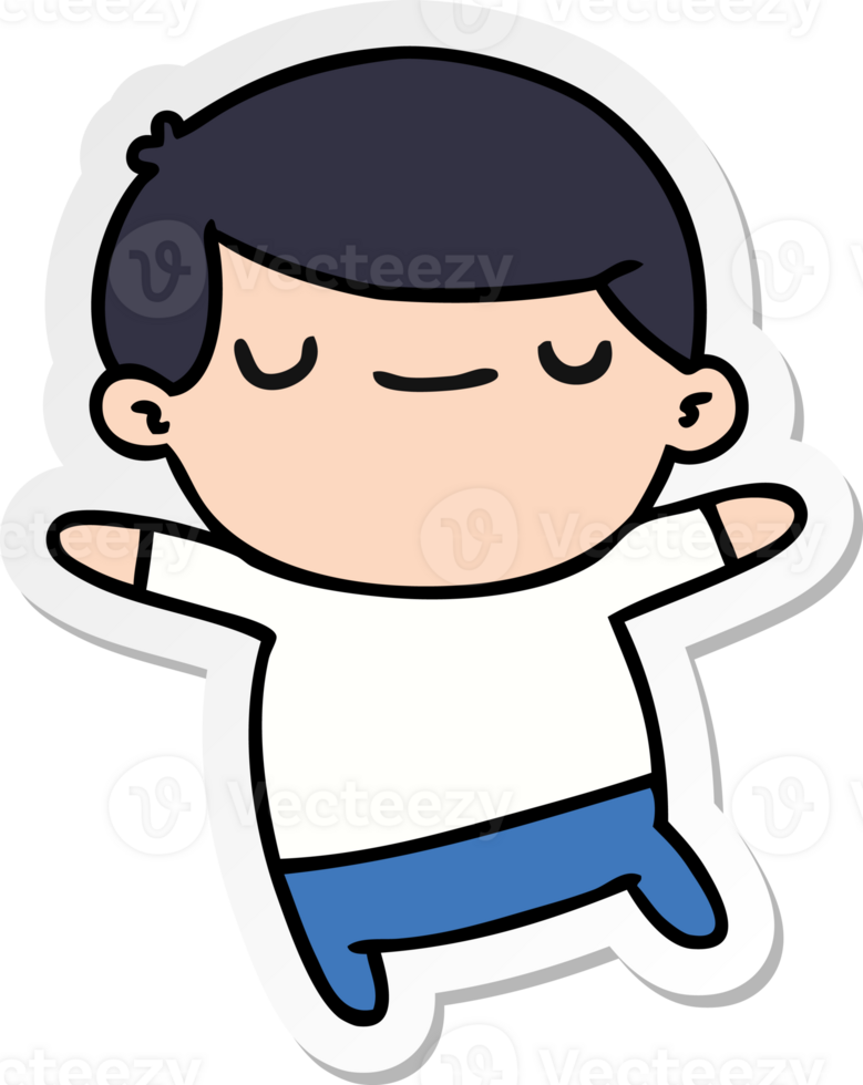 sticker cartoon of kawaii cute older man png