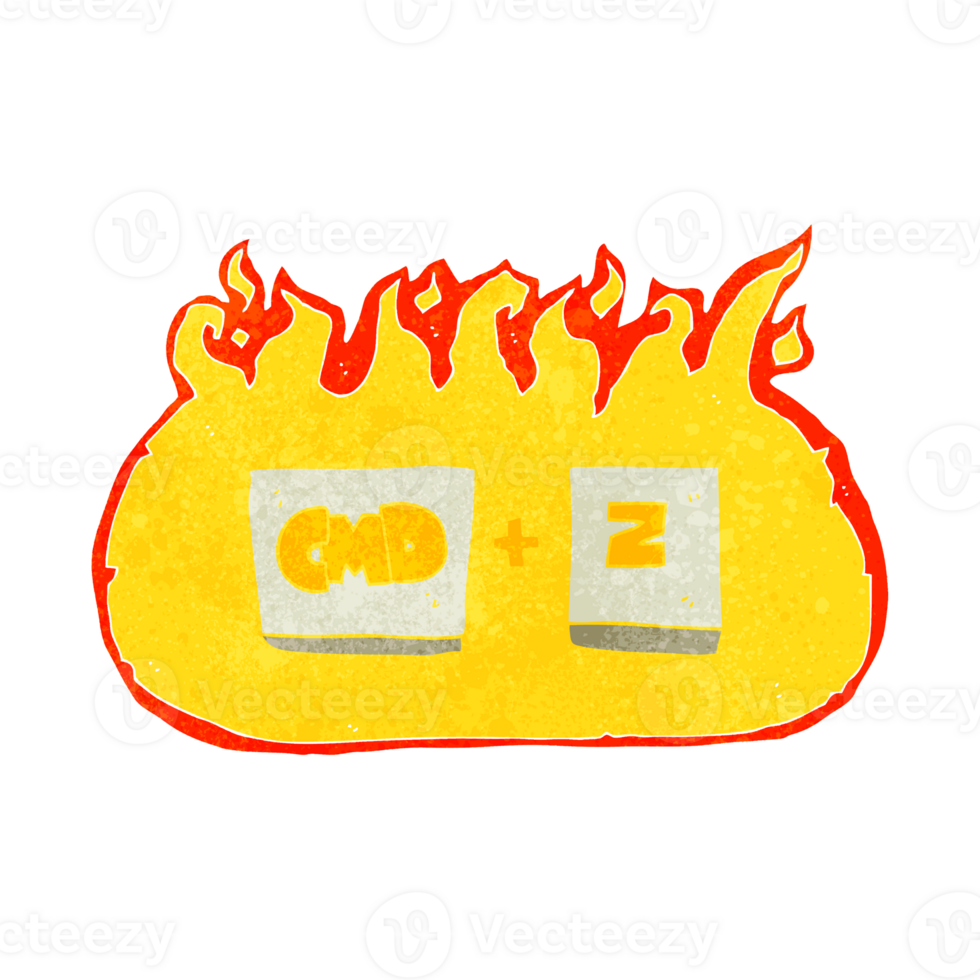 retro cartoon command Z function png