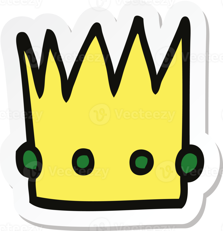 sticker of a cartoon crown png