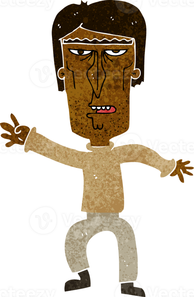cartoon angry man waving warning png