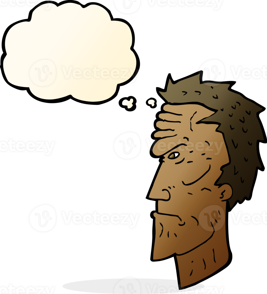 cartoon angry face with thought bubble png