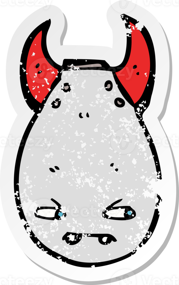 retro distressed sticker of a cartoon bomb png