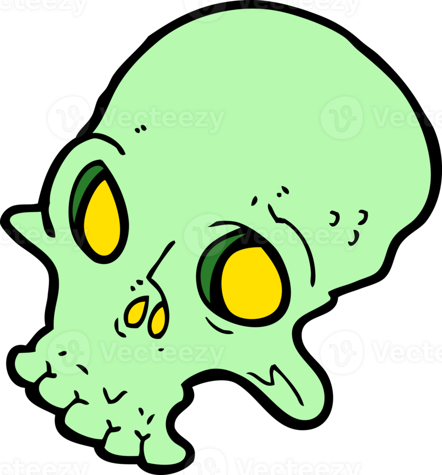 cartoon spooky skull png