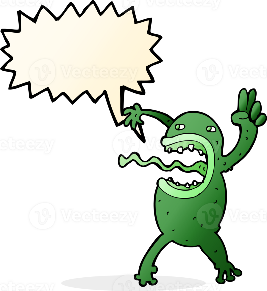 cartoon crazy frog with speech bubble png