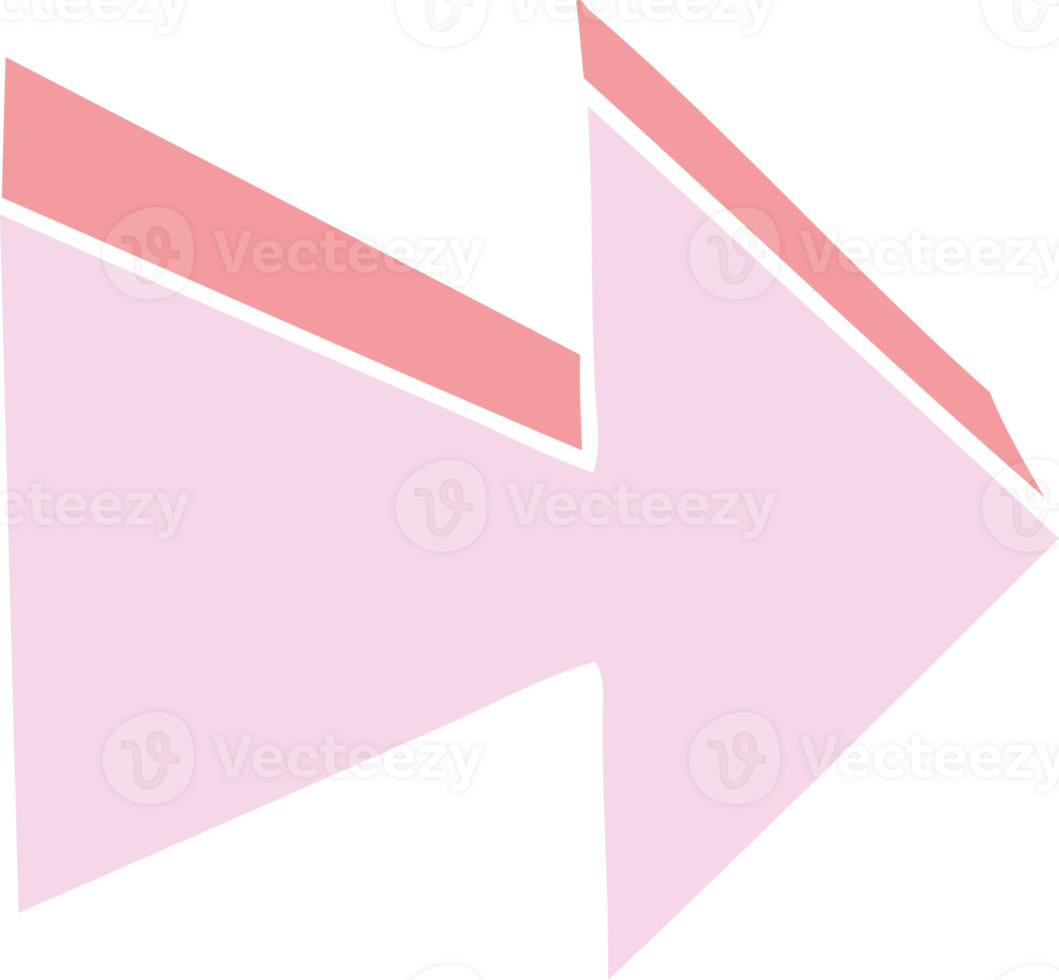 quirky hand drawn cartoon arrow png