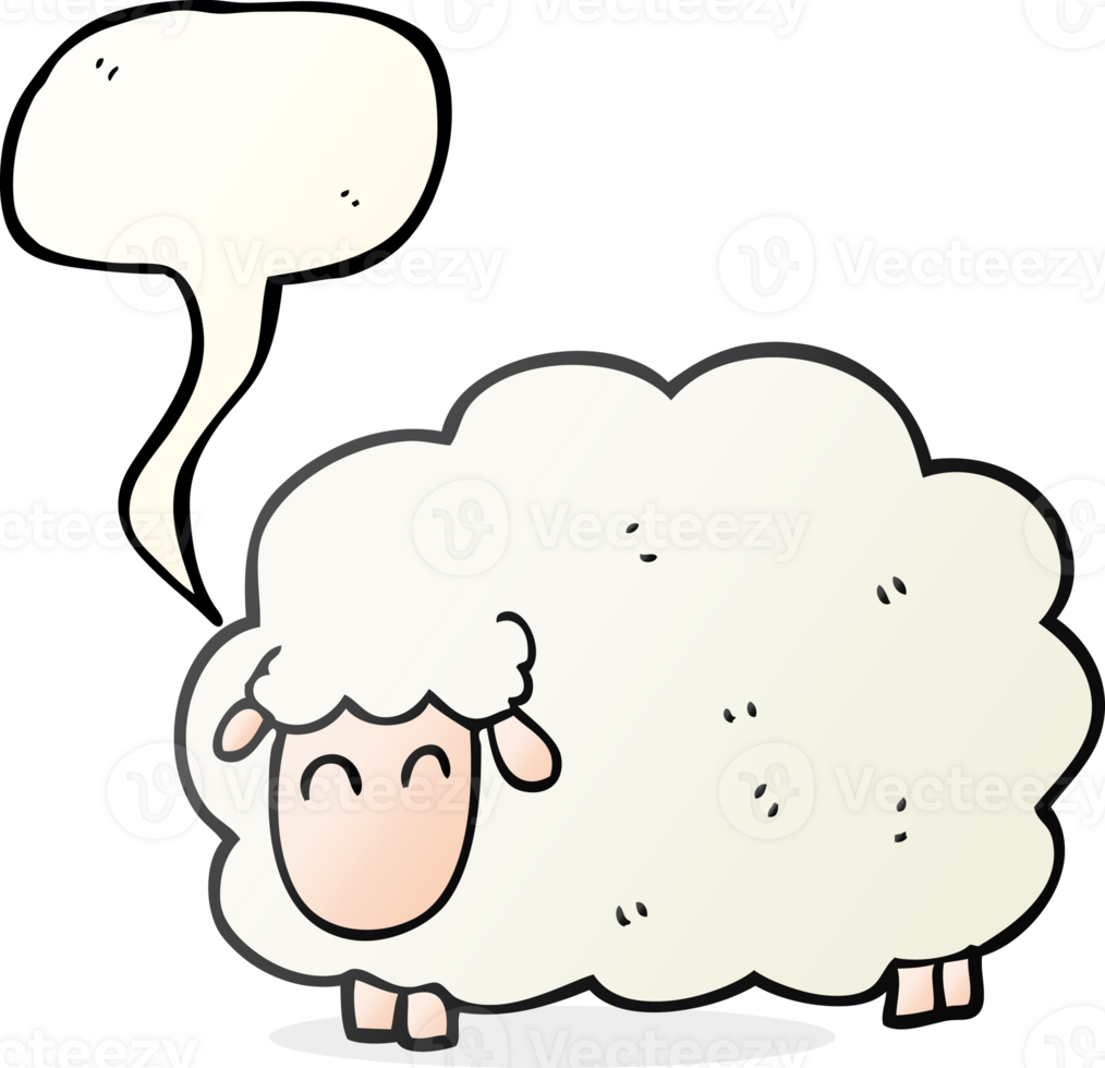 speech bubble cartoon sheep png