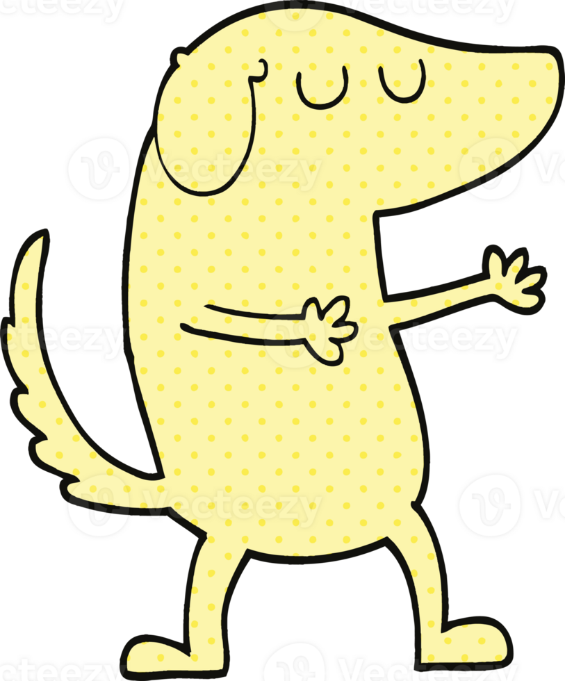 comic book style cartoon happy dog png