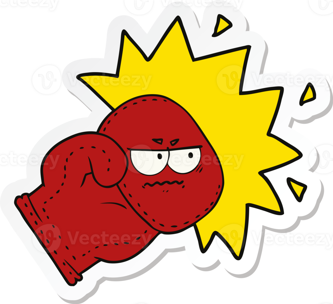 sticker of a cartoon boxing glove png