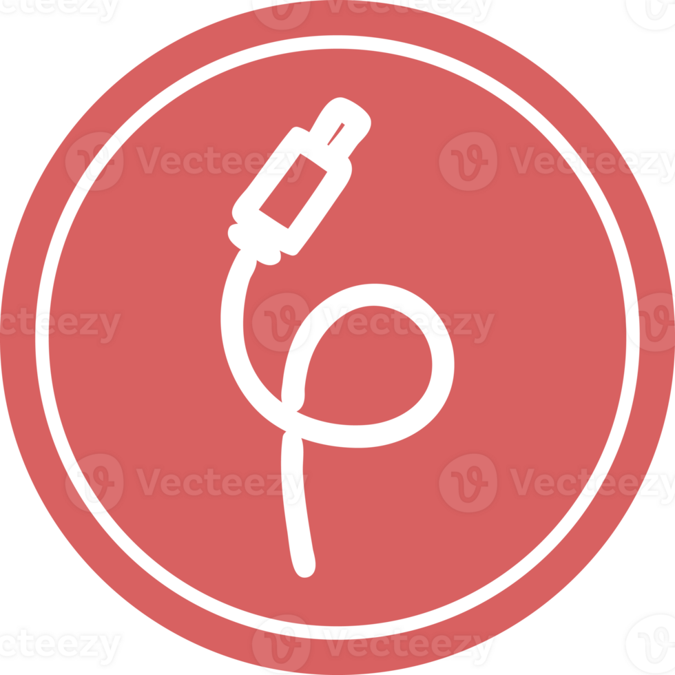 Kreisförmiges Symbol für elektrischen Stecker png