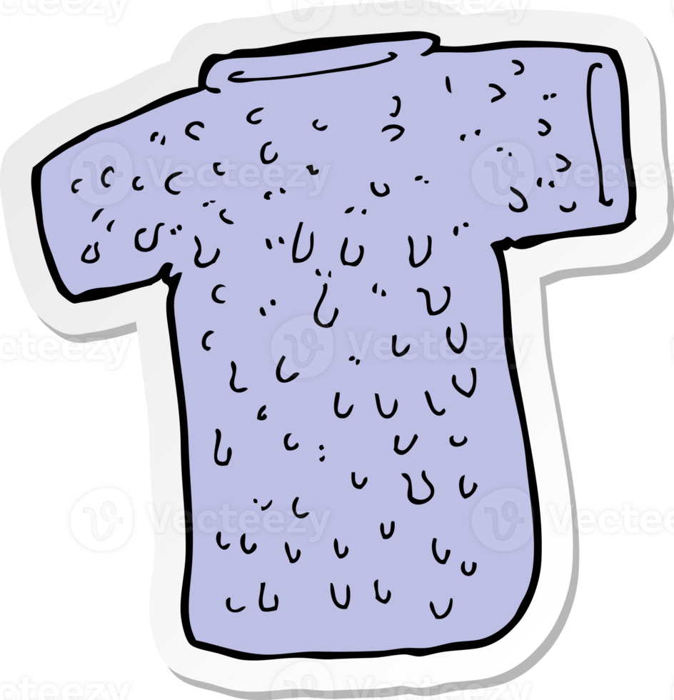 adesivo de uma camiseta de lã de desenho animado png
