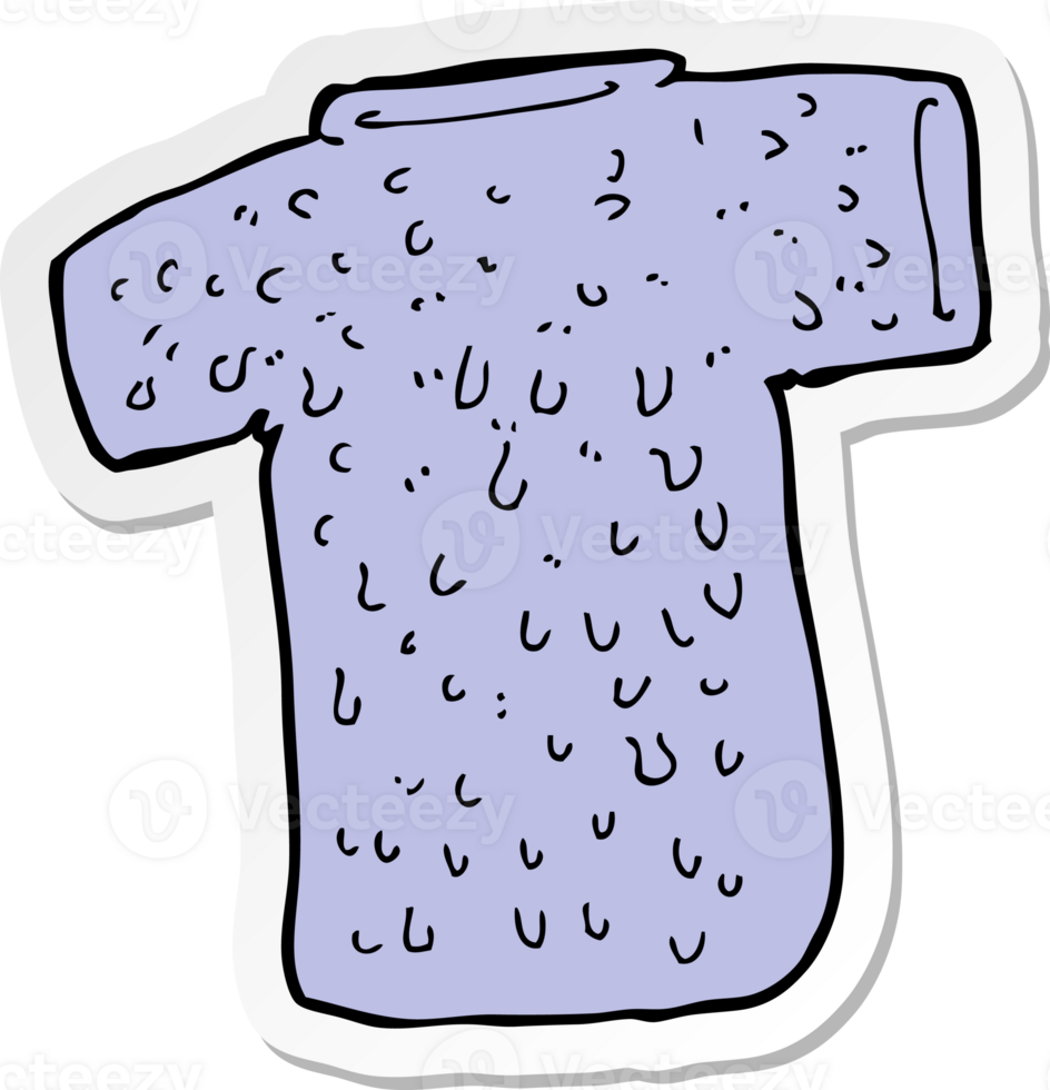 sticker of a cartoon woolly tee png