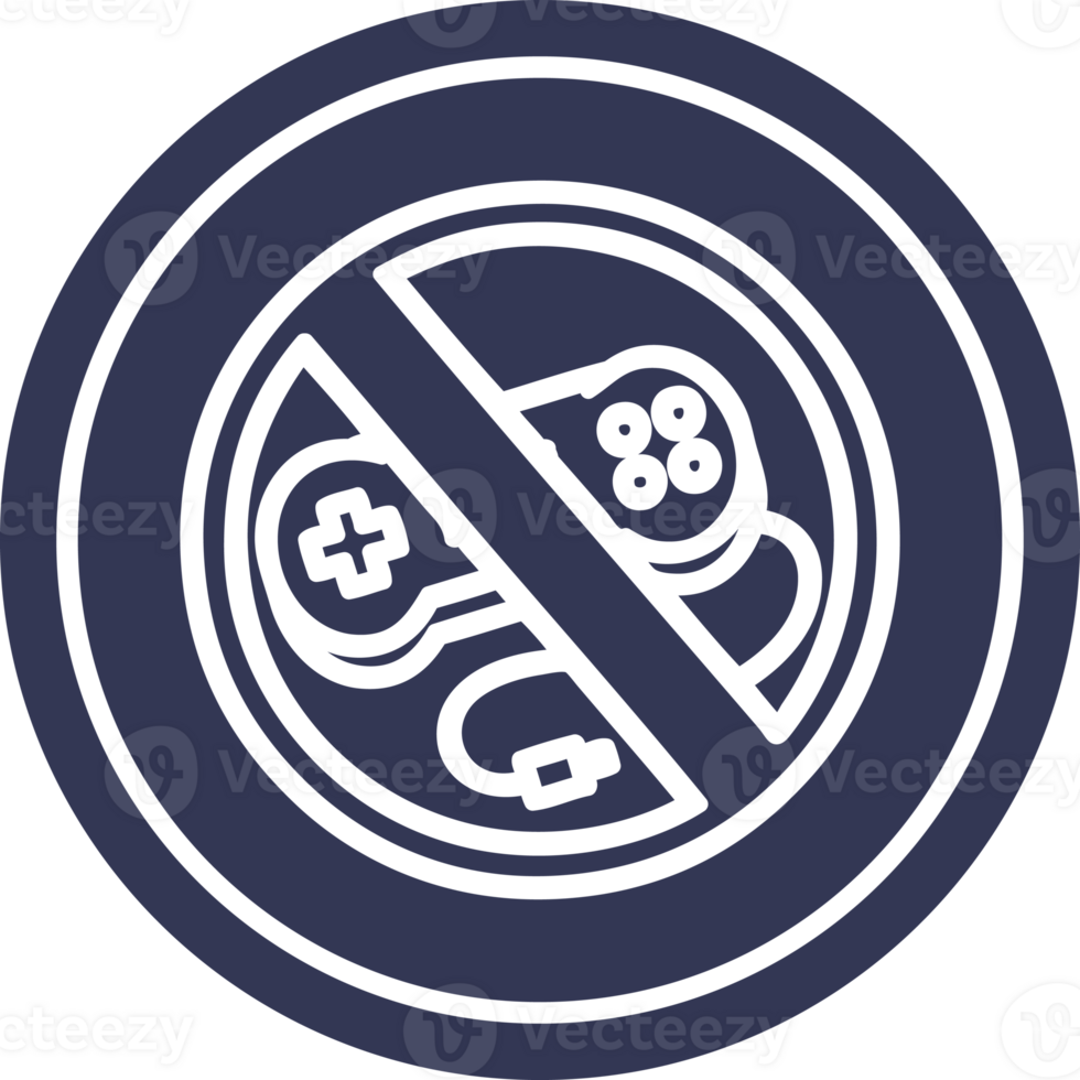 no gaming circular icon png