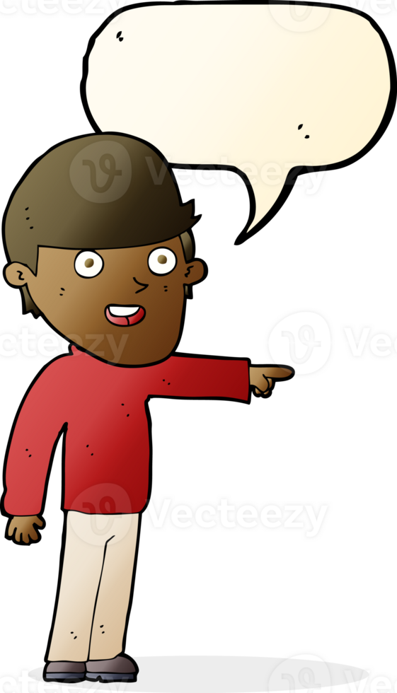 cartoon pointing man with speech bubble png