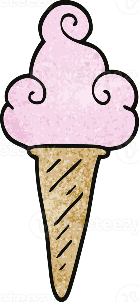 cartoon doodle ice cream png