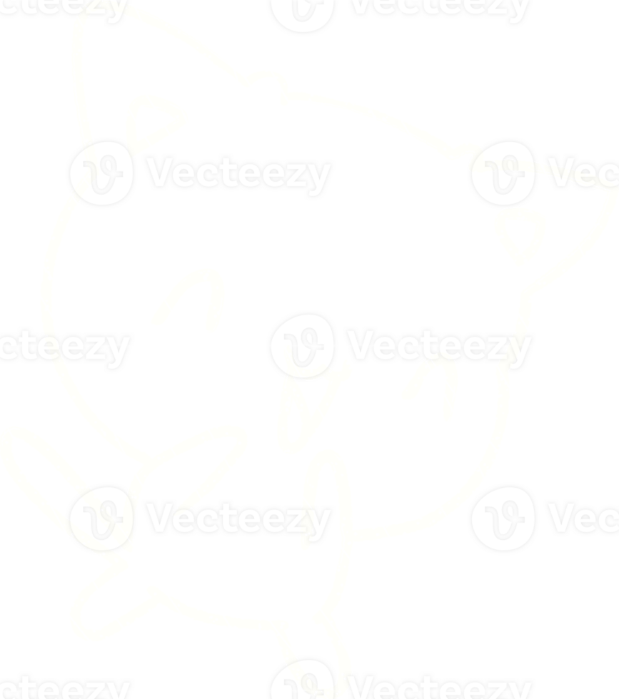 Cute Cat Chalk Drawing png