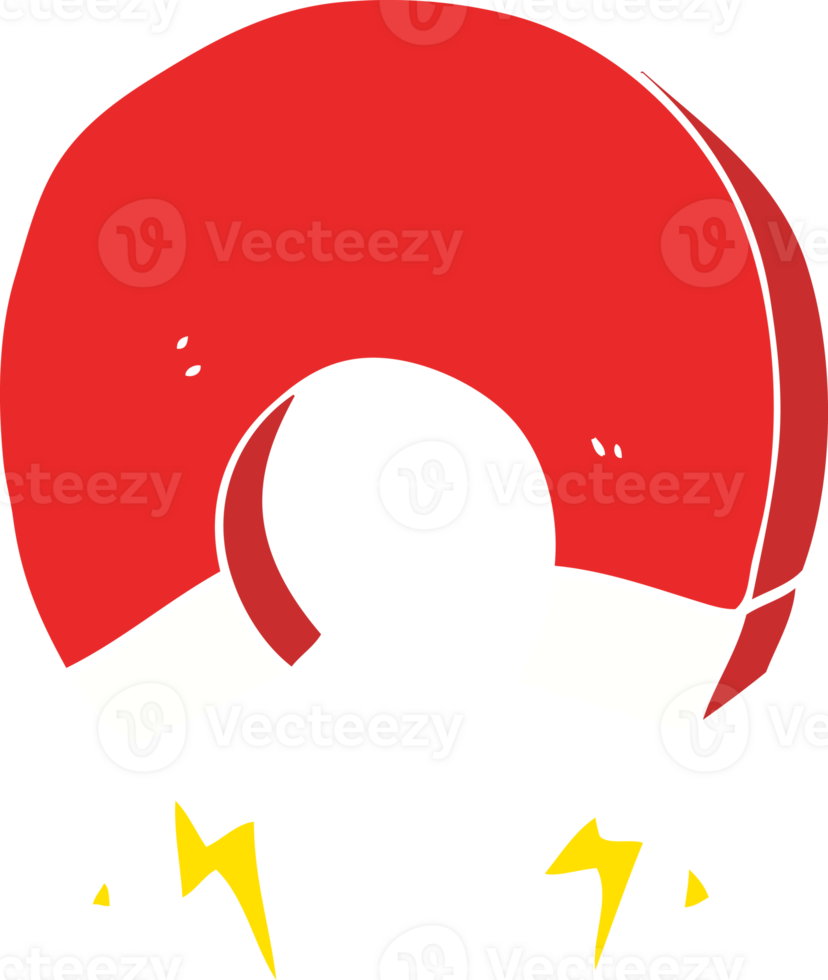 flat color illustration of magnet png