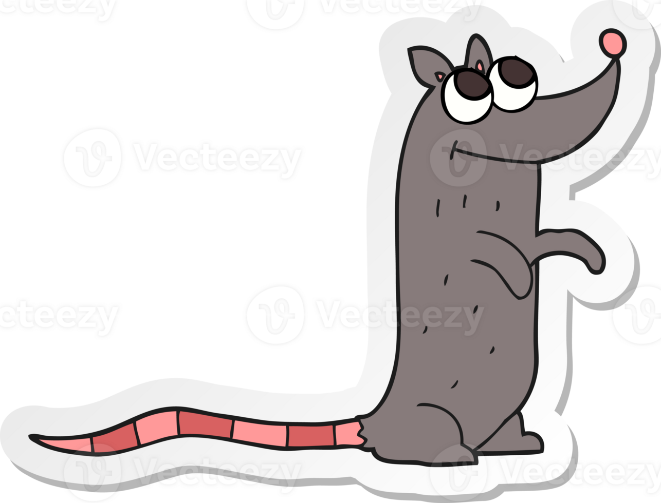sticker of a cartoon rat png