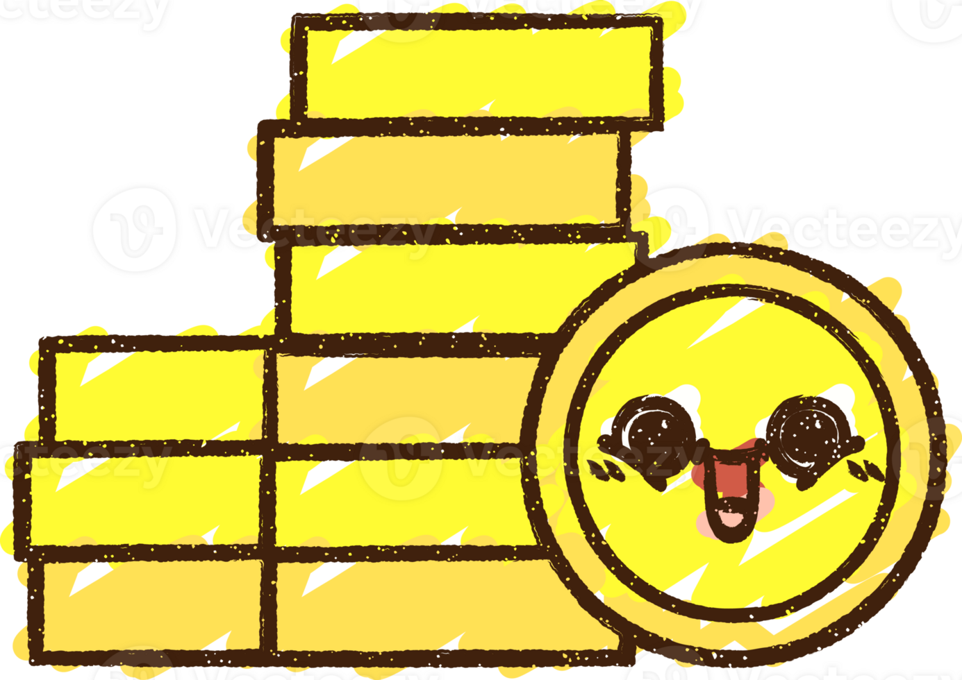 Money Stack Chalk Drawing png