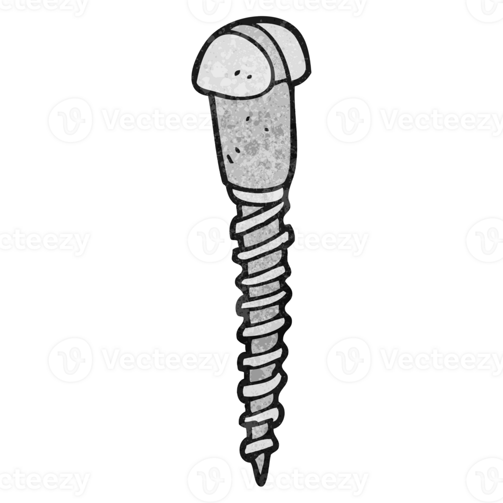 hand textured cartoon screw png