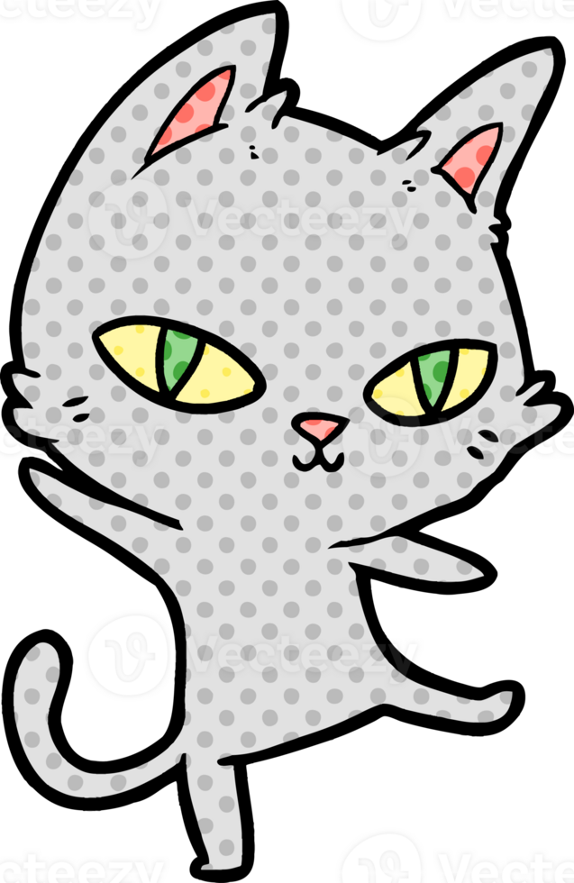 cartoon cat staring png