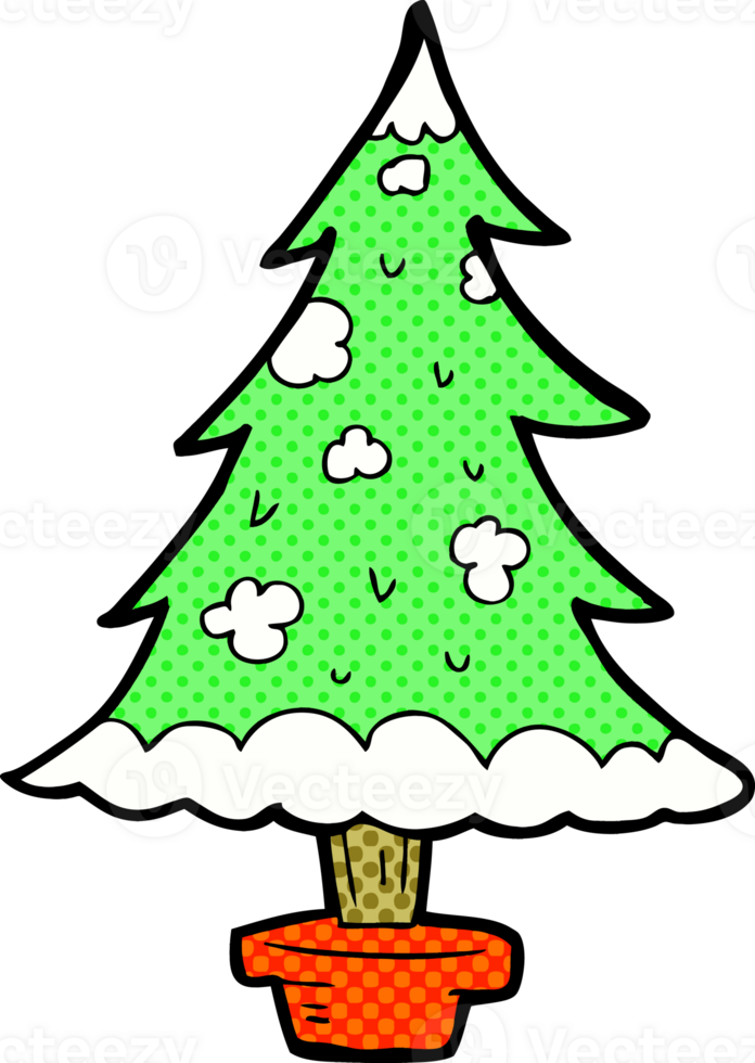 cartoon christmas tree png