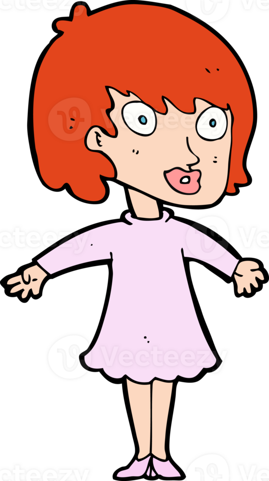 cartoon woman wearing dress png