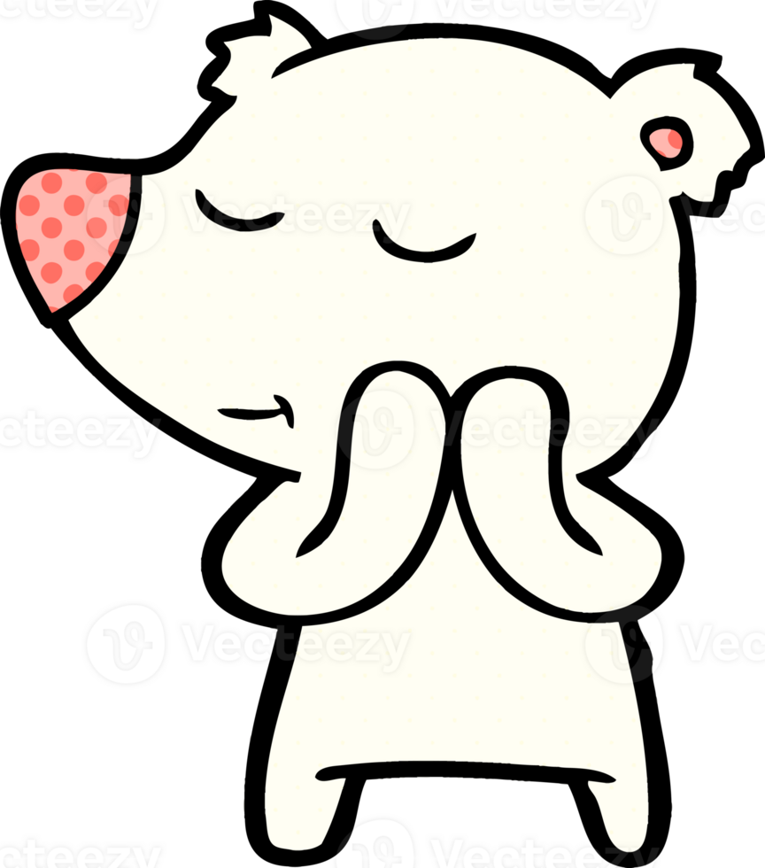 happy cartoon polar bear png