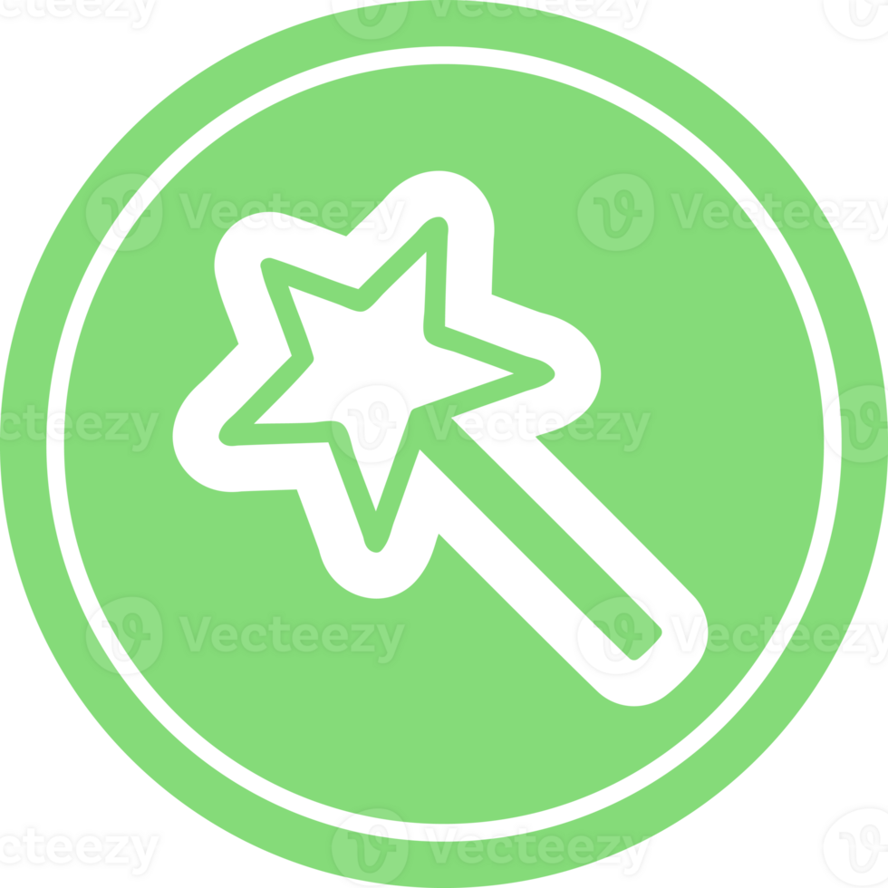 magic wand circular icon symbol png