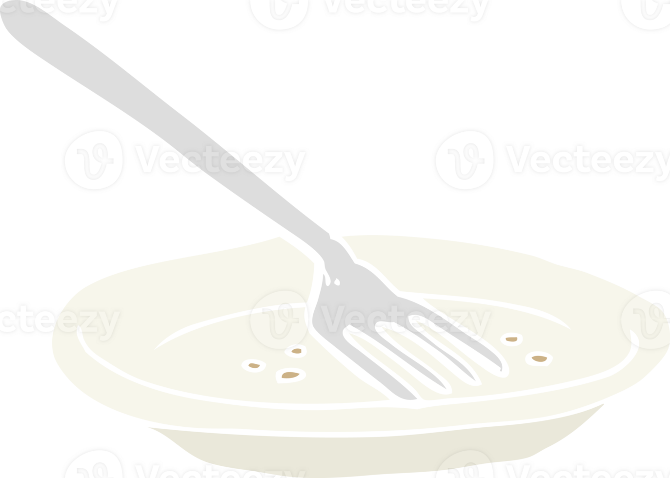 flat color illustration of empty plate png