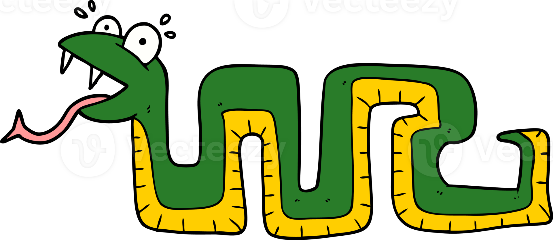 cartoon surprised snake png