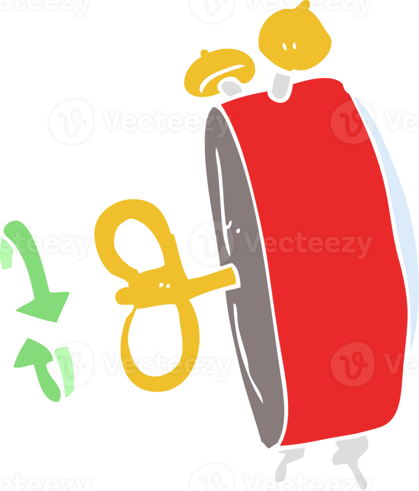 flat color illustration of alarm clock png