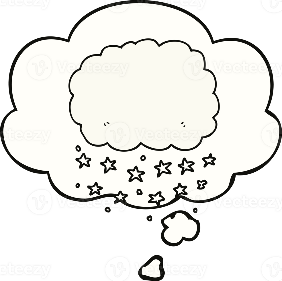 cartoon rain cloud with thought bubble png