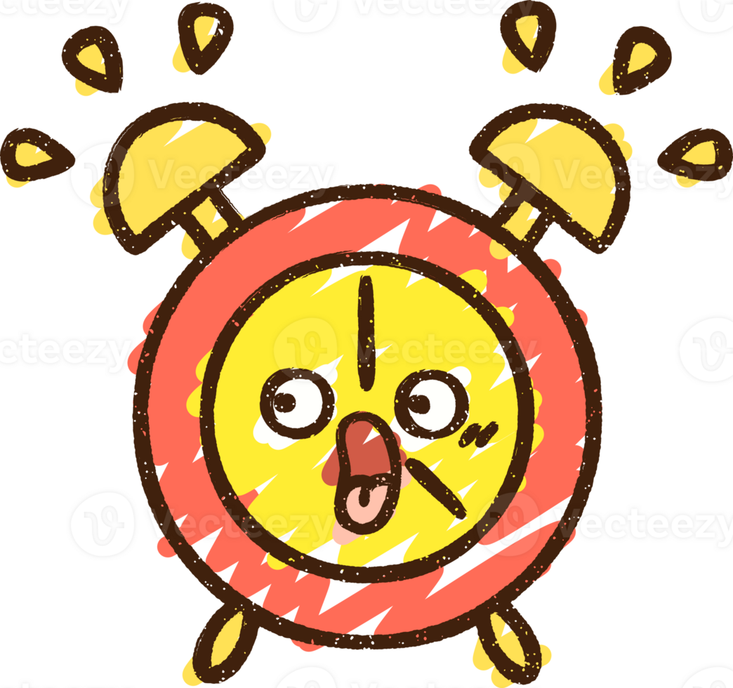 Alarm Clock Chalk Drawing png