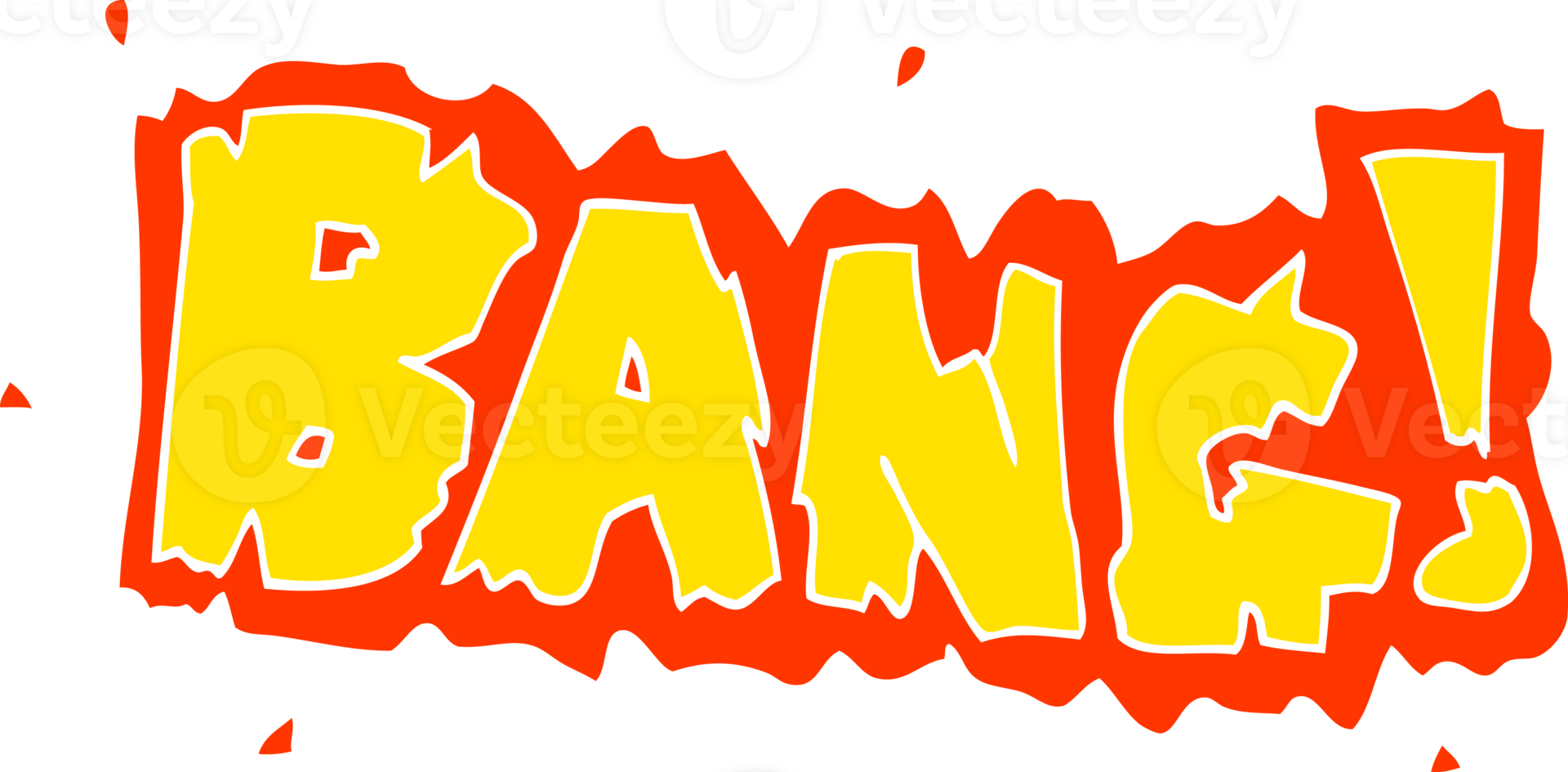flat color illustration of bang symbol png