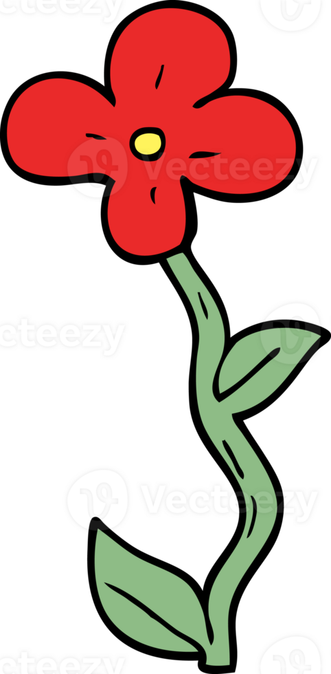 cartoon doodle flower png