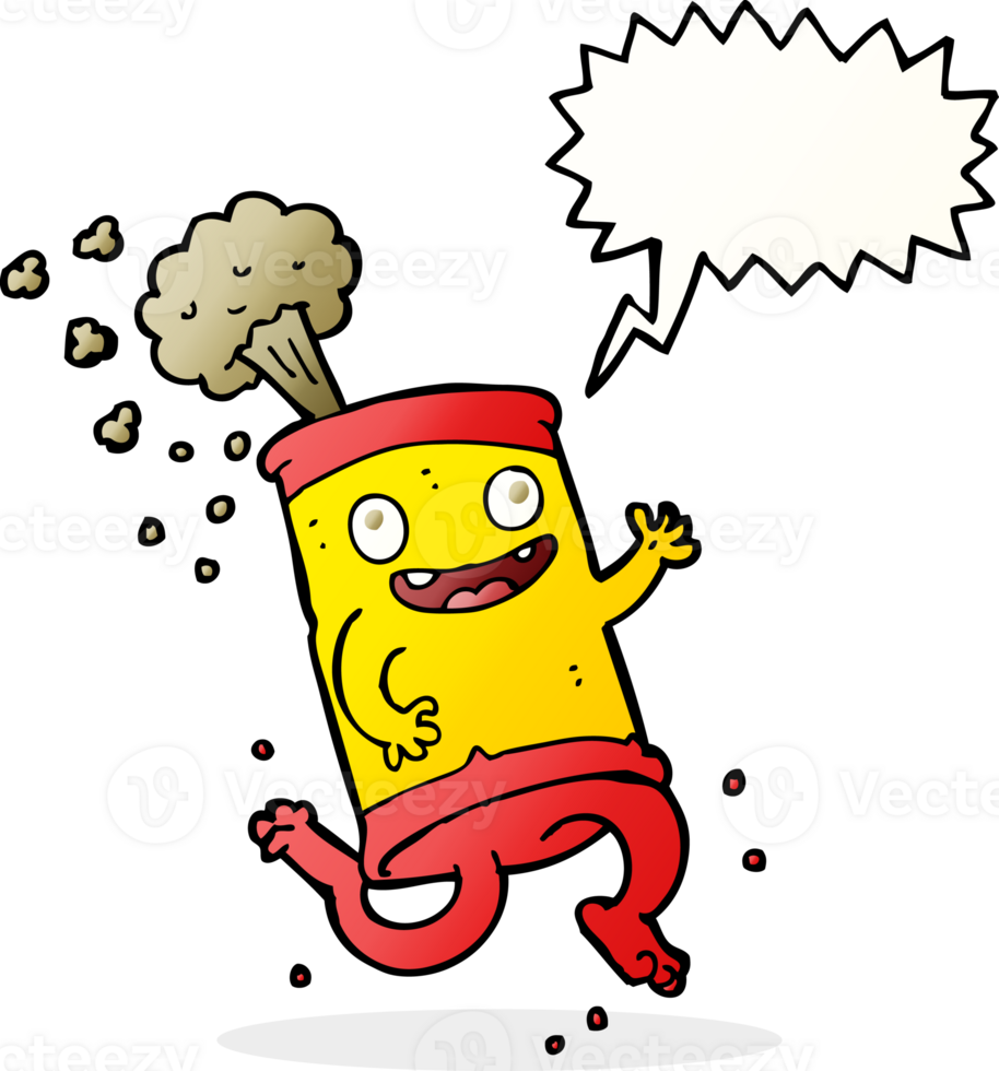 cartoon crazy soda can with speech bubble png
