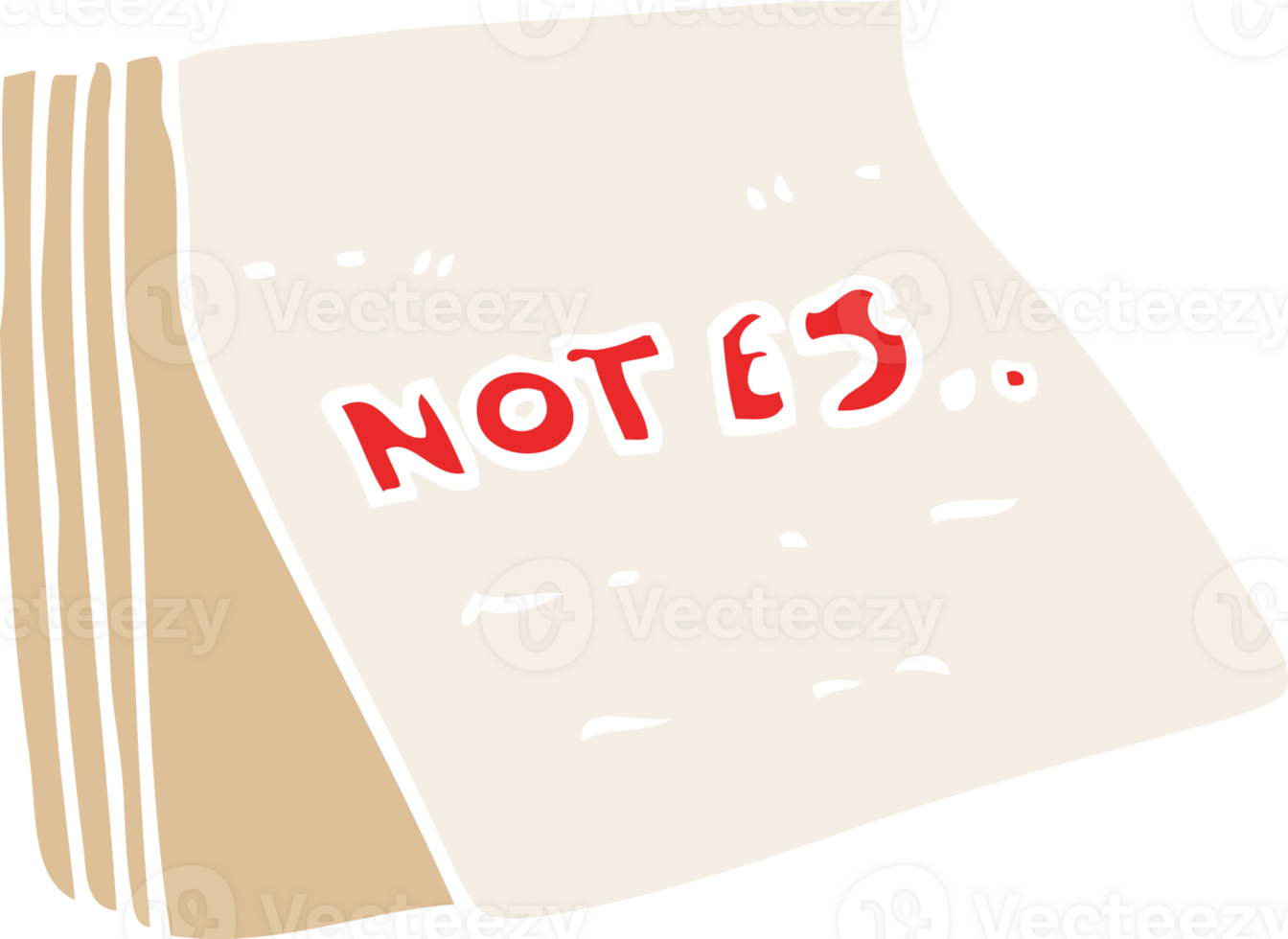 cartoon doodle note pad png