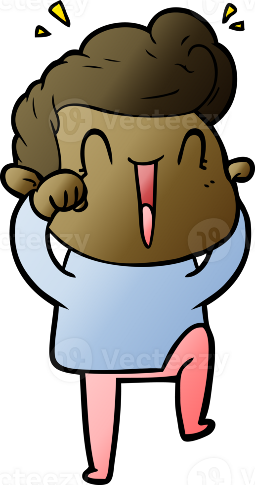 cartoon excited man png
