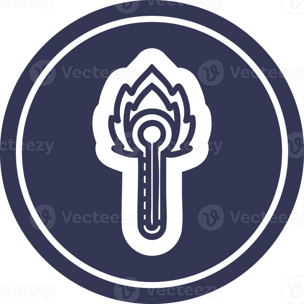 flaming thermometer circular icon symbol png