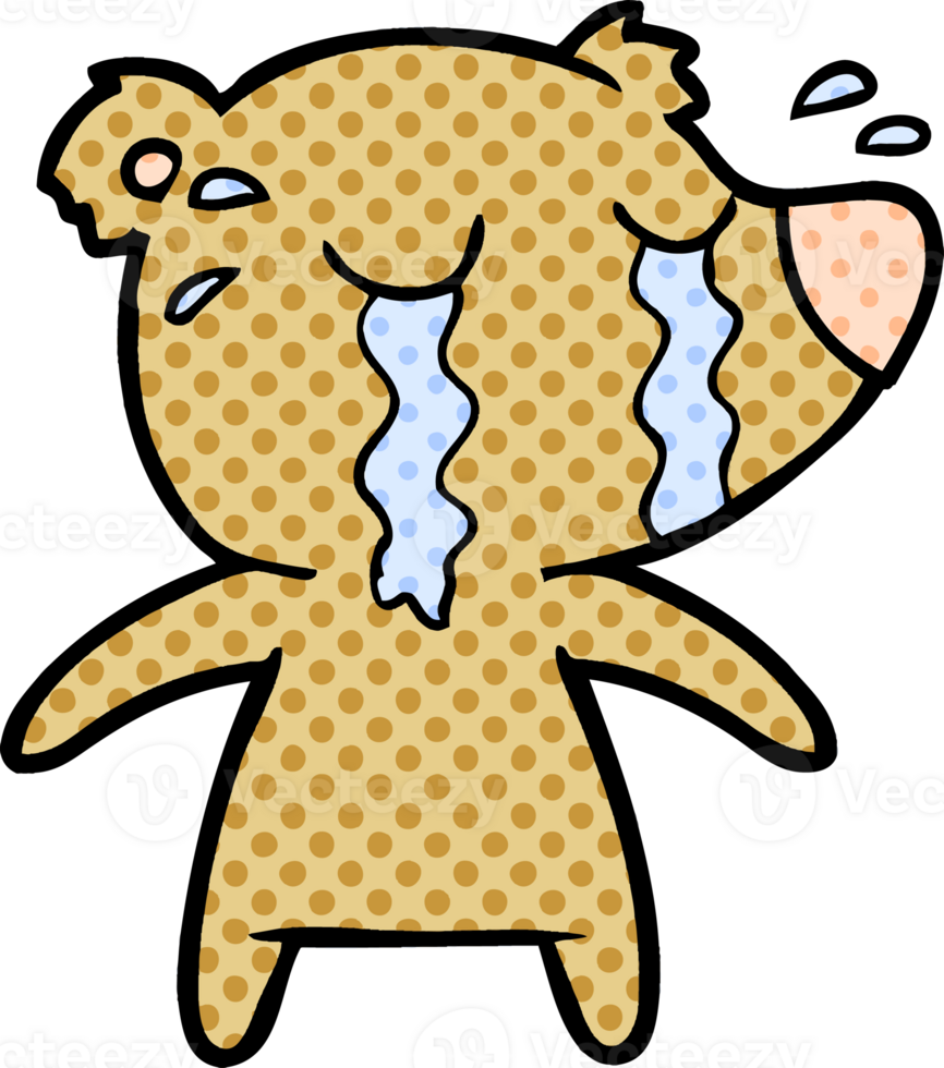 crying bear cartoon chraracter png
